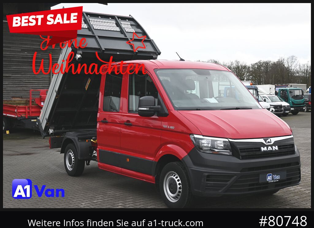 MAN TGE 3.180 Doka Kipper,Klima, AHK,Tüv Neu - Damperli kamyonet, Çift kabin kamyonet: fotoğraf 1 MAN TGE 3.180 Doka Kipper,Klima, AHK,Tüv Neu - Damperli kamyonet, Çift kabin kamyonet: fotoğraf 1