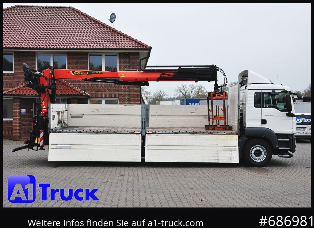 Sal/ Açık kasa kamyon, Vinçli kamyon MAN TGS 26.440,  Kran PK23.001L, 16m, Lenkachse: fotoğraf 15