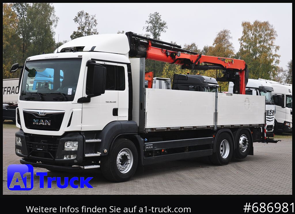 Sal/ Açık kasa kamyon, Vinçli kamyon MAN TGS 26.440,  Kran PK23.001L, 16m, Lenkachse: fotoğraf 11