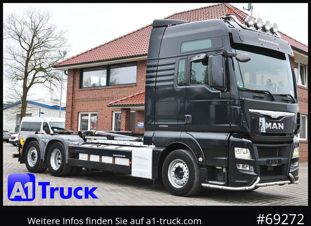 MAN TGX 26.480 LL ,XXL Meiller Funk Navi ACC - Kancalı yükleyici kamyon: fotoğraf 1 MAN TGX 26.480 LL ,XXL Meiller Funk Navi ACC - Kancalı yükleyici kamyon: fotoğraf 1