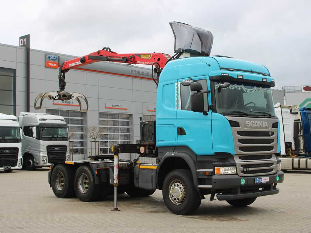 Scania R490, 6X4, EURO 6, DOUBLE CIRCUIT HYDRAULIC, PALFINGER EPSILON M13Z91 - Çekici: fotoğraf 3 Scania R490, 6X4, EURO 6, DOUBLE CIRCUIT HYDRAULIC, PALFINGER EPSILON M13Z91 - Çekici: fotoğraf 3