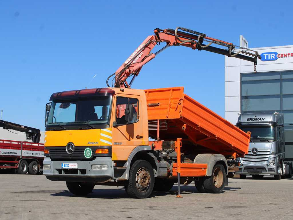 Mercedes-Benz Atego 1523, HYDRAULIC ARM ATLAS 60.1, THREE-SIDED - Damperli kamyon, Vinçli kamyon: fotoğraf 1 Mercedes-Benz Atego 1523, HYDRAULIC ARM ATLAS 60.1, THREE-SIDED - Damperli kamyon, Vinçli kamyon: fotoğraf 1