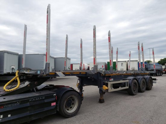 DOLL Holzauflieger H3S-12, Tydraul , Langholz, 2+4 verstellbare Rungenpaare, Langholz, Liftachse, - Tomruk dorsesi: fotoğraf 1 DOLL Holzauflieger H3S-12, Tydraul , Langholz, 2+4 verstellbare Rungenpaare, Langholz, Liftachse, - Tomruk dorsesi: fotoğraf 1