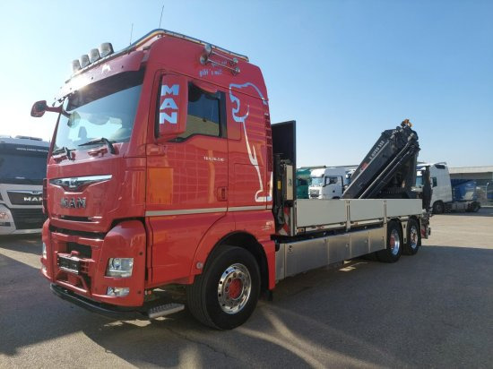 MAN TGX 26.510 BL Pritsche, Intarder, HIAB X-HIPRO 558EP-5, Alu-Felgen, Lenkachse, - Sal/ Açık kasa kamyon, Vinçli kamyon: fotoğraf 1 MAN TGX 26.510 BL Pritsche, Intarder, HIAB X-HIPRO 558EP-5, Alu-Felgen, Lenkachse, - Sal/ Açık kasa kamyon, Vinçli kamyon: fotoğraf 1