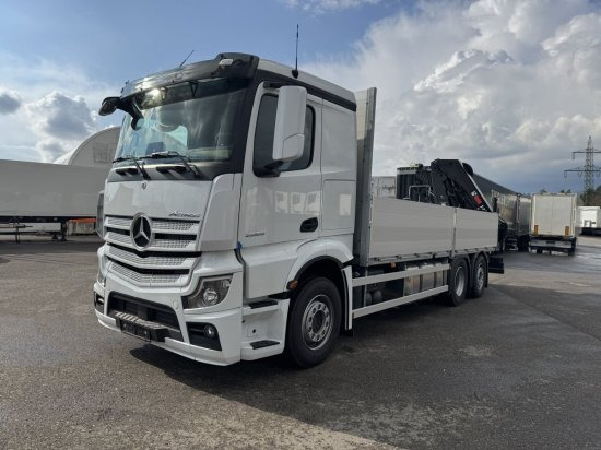 Mercedes-Benz Actros 2653, Retarder, Pritsche, Hiab Hipro 232 ES5 - Sal/ Açık kasa kamyon, Vinçli kamyon: fotoğraf 3 Mercedes-Benz Actros 2653, Retarder, Pritsche, Hiab Hipro 232 ES5 - Sal/ Açık kasa kamyon, Vinçli kamyon: fotoğraf 3