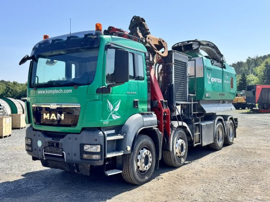 MAN TGS 35.540 8x4 mit Komptech-Zusatzeinheit - Orman makinaları, Kamyon: fotoğraf 1 MAN TGS 35.540 8x4 mit Komptech-Zusatzeinheit - Orman makinaları, Kamyon: fotoğraf 1