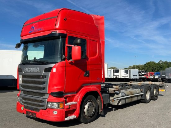 Scania R410 6x2 Topline, BDF, E6, Automatik, Redarter, Standklima, Liftachse - Konteynır taşıyıcı/ Yedek karoser kamyon: fotoğraf 1 Scania R410 6x2 Topline, BDF, E6, Automatik, Redarter, Standklima, Liftachse - Konteynır taşıyıcı/ Yedek karoser kamyon: fotoğraf 1