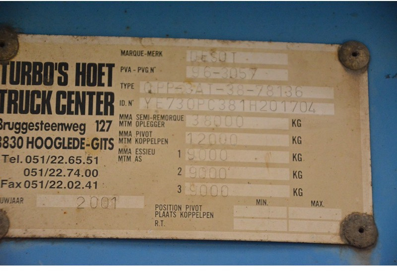 Konteynır taşıyıcı/ Yedek karoser dorse DESOT Skelet 20-30 ft: fotoğraf 11