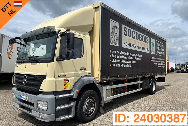 Mercedes-Benz Axor 1828 - Tenteli kamyon: fotoğraf 1 Mercedes-Benz Axor 1828 - Tenteli kamyon: fotoğraf 1