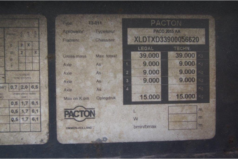 Pacton Tautliner - Tenteli dorse: fotoğraf 5 Pacton Tautliner - Tenteli dorse: fotoğraf 5