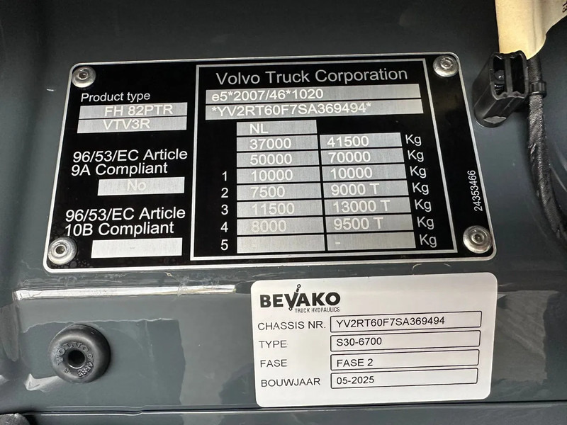 Volvo FH 540 8X2 TRIPLE VDL S30-6700 HAAKARMSYSTEEM / ABROLLKIPPER / HOOKLIFT finansal kiralama Volvo FH 540 8X2 TRIPLE VDL S30-6700 HAAKARMSYSTEEM / ABROLLKIPPER / HOOKLIFT: fotoğraf 18