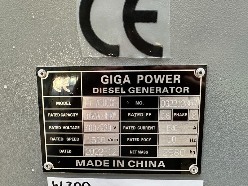 Yeni Elektrikli jeneratör Giga power LT-W300GF 375 kVA silent generator: fotoğraf 12 Yeni Elektrikli jeneratör Giga power LT-W300GF 375 kVA silent generator: fotoğraf 12