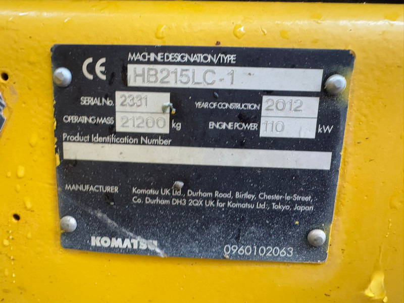 Paletli ekskavatör Komatsu HB215LC-1 HYBRID: fotoğraf 17