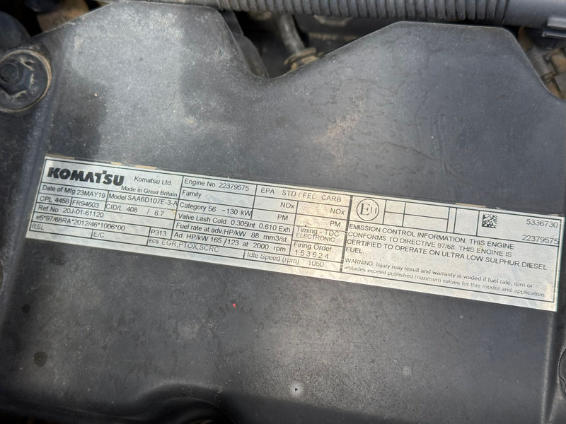 Tekerlekli ekskavatör Komatsu PW180-11: fotoğraf 20
