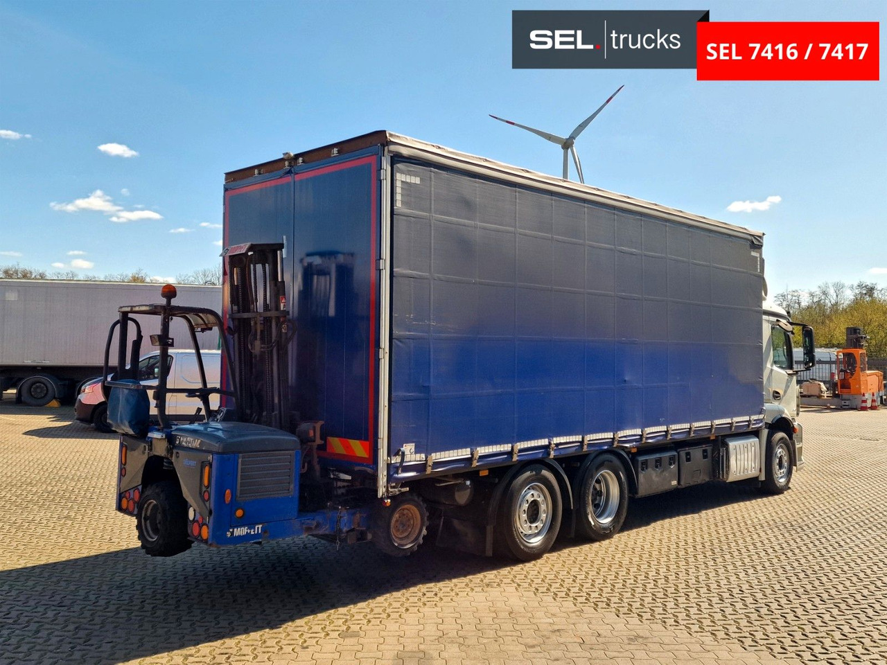 Mercedes-Benz Antos 2543 /Retarder / mit Stapler / Lenkachse - Tenteli kamyon: fotoğraf 5 Mercedes-Benz Antos 2543 /Retarder / mit Stapler / Lenkachse - Tenteli kamyon: fotoğraf 5
