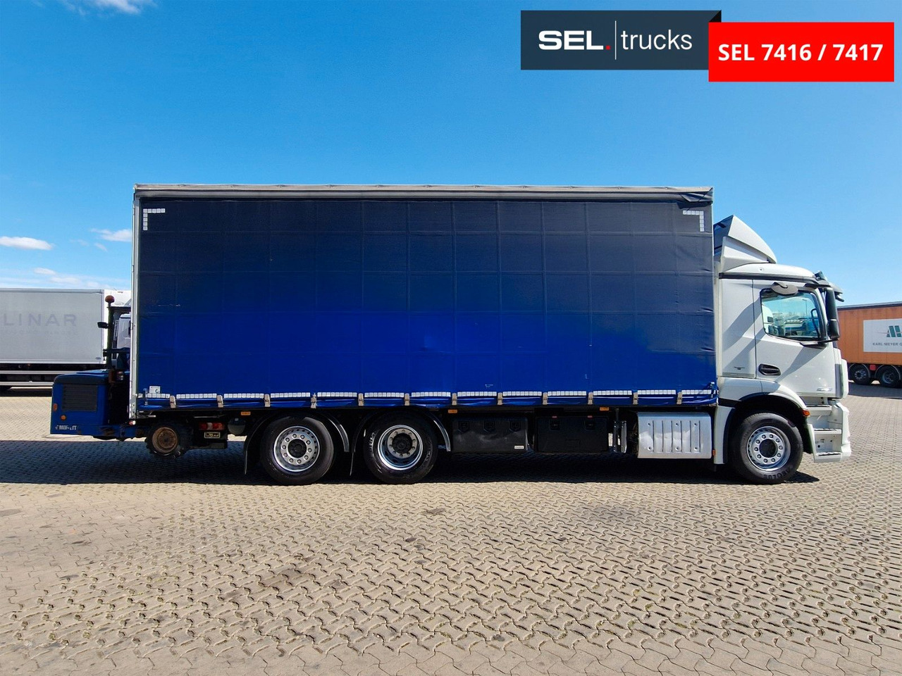 Mercedes-Benz Antos 2543 /Retarder / mit Stapler / Lenkachse - Tenteli kamyon: fotoğraf 4 Mercedes-Benz Antos 2543 /Retarder / mit Stapler / Lenkachse - Tenteli kamyon: fotoğraf 4