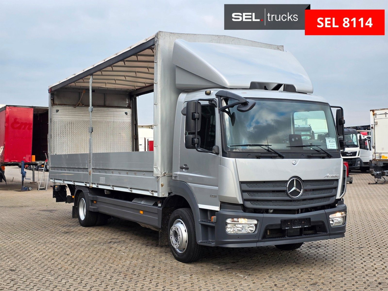 Mercedes-Benz Atego 1221 / Ladebordwand - Tenteli kamyon: fotoğraf 3 Mercedes-Benz Atego 1221 / Ladebordwand - Tenteli kamyon: fotoğraf 3