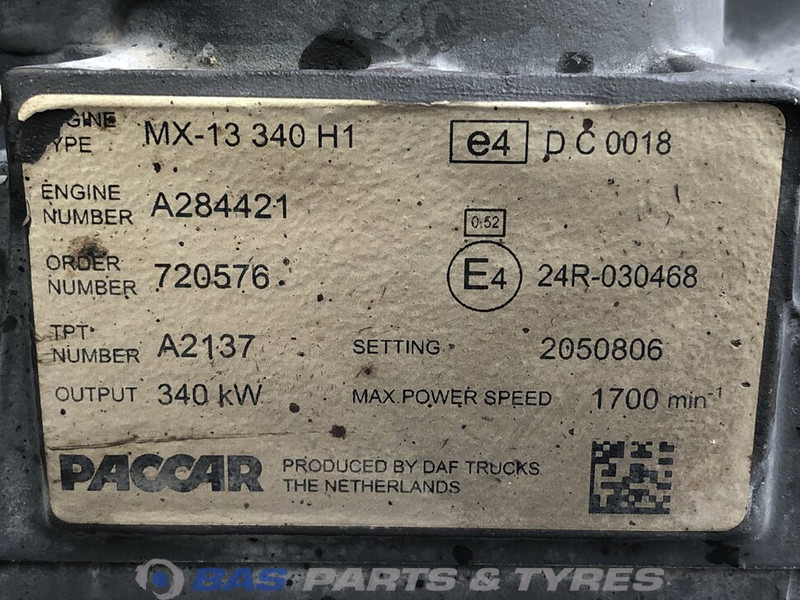 DAF CF Euro 6 Motor DAF MX13 340 H1 1926342 - Motor - Kamyon: fotoğraf 5 DAF CF Euro 6 Motor DAF MX13 340 H1 1926342 - Motor - Kamyon: fotoğraf 5
