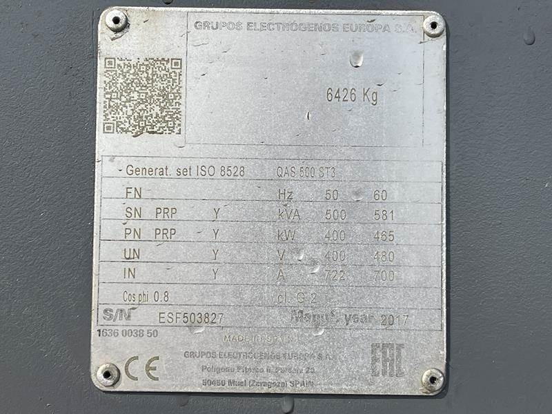 Atlas-Copco QAS 500 VD - Elektrikli jeneratör: fotoğraf 4 Atlas-Copco QAS 500 VD - Elektrikli jeneratör: fotoğraf 4