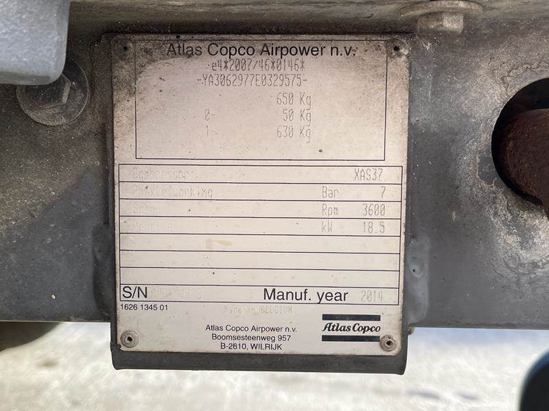 Atlas-Copco XAS 37 KD - Hava kompresörü: fotoğraf 5 Atlas-Copco XAS 37 KD - Hava kompresörü: fotoğraf 5
