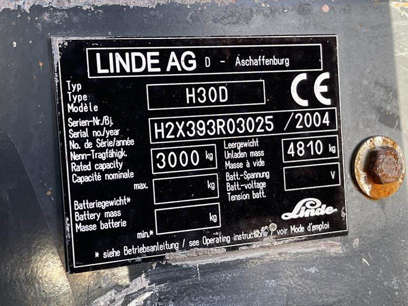 Linde H 30 D - Dizel forklift: fotoğraf 5 Linde H 30 D - Dizel forklift: fotoğraf 5