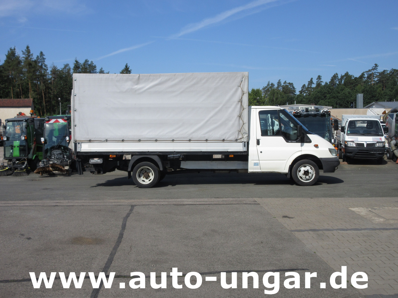 Ford Transit 90T350 Tourneo 3.500kg Pritsche & Plane Dautel LBW AHK - Tenteli kamyonet: fotoğraf 1 Ford Transit 90T350 Tourneo 3.500kg Pritsche & Plane Dautel LBW AHK - Tenteli kamyonet: fotoğraf 1
