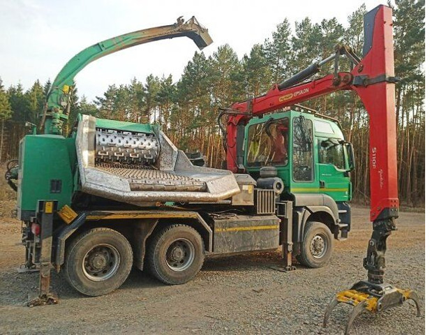 Jenz HEM 583R +6x6 MAN TGS 33.540 +Palfinger (docs MACHINE!) - Ağaç parçalama makinesi: fotoğraf 1 Jenz HEM 583R +6x6 MAN TGS 33.540 +Palfinger (docs MACHINE!) - Ağaç parçalama makinesi: fotoğraf 1
