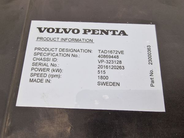 Volvo TAD1672VE Engine (Industrial) New - Motor - Endüstriyel makine: fotoğraf 4 Volvo TAD1672VE Engine (Industrial) New - Motor - Endüstriyel makine: fotoğraf 4
