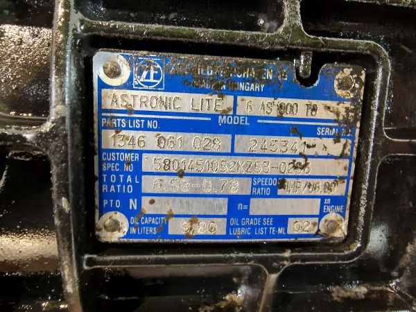 ZF Ecolite 6AS800TO Iveco Spec Gearbox - Vites kutusu: fotoğraf 2 ZF Ecolite 6AS800TO Iveco Spec Gearbox - Vites kutusu: fotoğraf 2