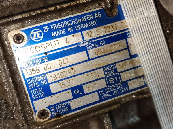 ZF Ecosplit 4 12S2333TD Gearbox - Vites kutusu: fotoğraf 2 ZF Ecosplit 4 12S2333TD Gearbox - Vites kutusu: fotoğraf 2