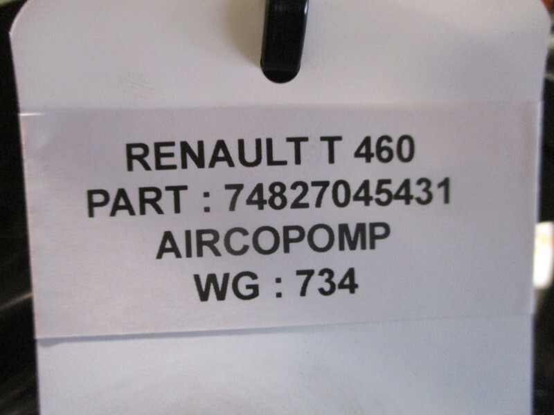 Renault 74827045431 aircopomp T 460 euro 6 - Klima yedek parça - Kamyon: fotoğraf 3 Renault 74827045431 aircopomp T 460 euro 6 - Klima yedek parça - Kamyon: fotoğraf 3