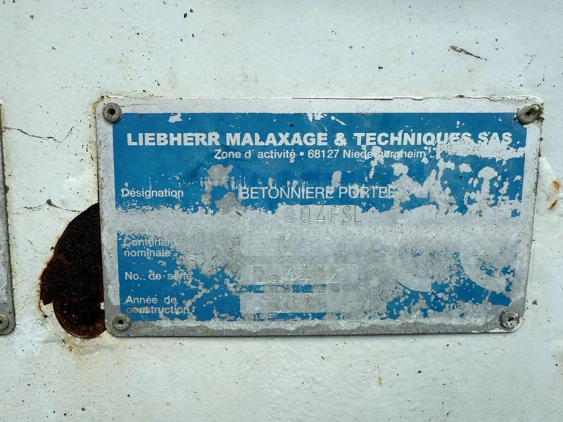 Ataşman Liebherr 804 FSL 804 FSL / 8m³ / WATERTANK 500 LITER / POMP NOT INCLUDED / ! EMPTY ! / 2015: fotoğraf 20
