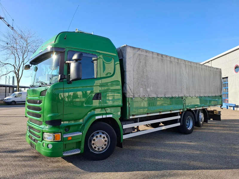 Scania R410 / GERMAN TRUCK / RETARDER / LIFT+LENKACHSE / SLIDING ROOF / SMART TACHO / PARK AIRCO / NAVI / LWDS / AUTOMATIC / EURO-6 / 2 - Tenteli kamyon: fotoğraf 1 Scania R410 / GERMAN TRUCK / RETARDER / LIFT+LENKACHSE / SLIDING ROOF / SMART TACHO / PARK AIRCO / NAVI / LWDS / AUTOMATIC / EURO-6 / 2 - Tenteli kamyon: fotoğraf 1