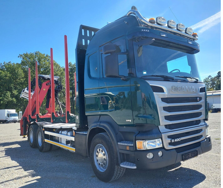 Scania R490 6x4 Euro 6 Kurzholz Palfinger AHK (2) - Tomruk kamyonu, Vinçli kamyon: fotoğraf 5 Scania R490 6x4 Euro 6 Kurzholz Palfinger AHK (2) - Tomruk kamyonu, Vinçli kamyon: fotoğraf 5