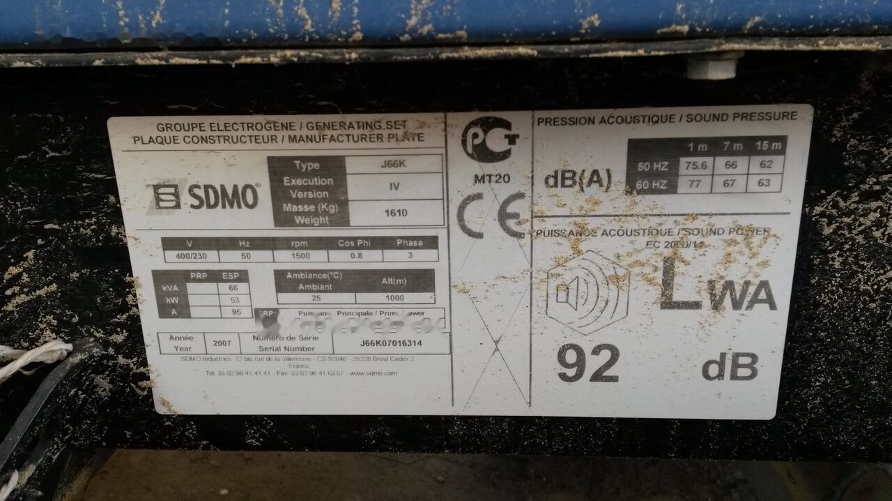 SDMO 70 kVa John Deere - Elektrikli jeneratör: fotoğraf 2 SDMO 70 kVa John Deere - Elektrikli jeneratör: fotoğraf 2