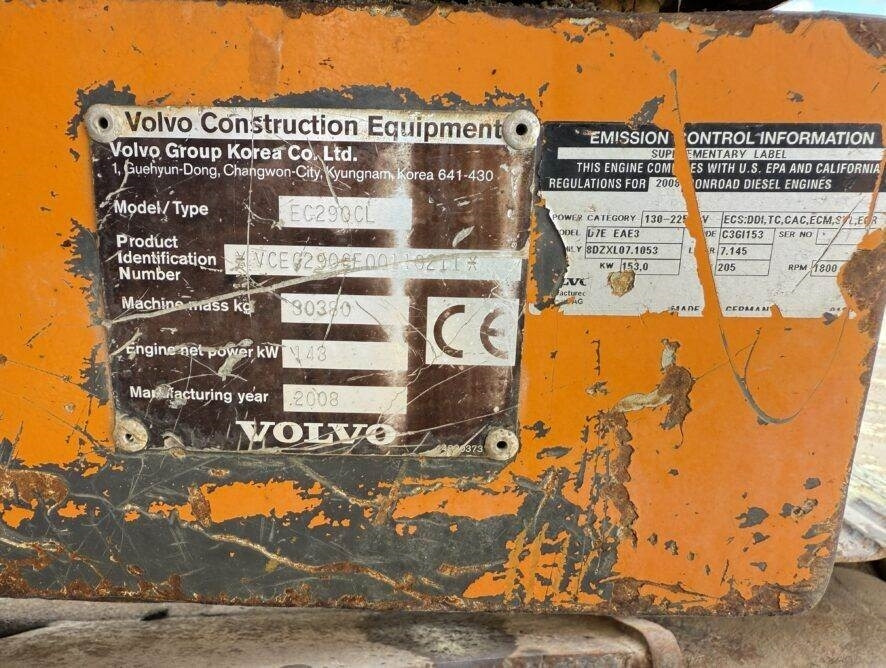 Volvo EC290CL - Paletli ekskavatör: fotoğraf 5 Volvo EC290CL - Paletli ekskavatör: fotoğraf 5