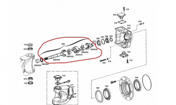 Valtra S280 Front axle drive shaft lhs Rhs Zf As2075, 0501.006.312, V35124500 - Ön aks: fotoğraf 1 Valtra S280 Front axle drive shaft lhs Rhs Zf As2075, 0501.006.312, V35124500 - Ön aks: fotoğraf 1