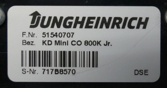 Jungheinrich 51540707 | Display KD mini Co 800K Jr. sn. 717B8570 - Gösterge panosu - Malzeme taşıma ekipmanı: fotoğraf 3 Jungheinrich 51540707 | Display KD mini Co 800K Jr. sn. 717B8570 - Gösterge panosu - Malzeme taşıma ekipmanı: fotoğraf 3