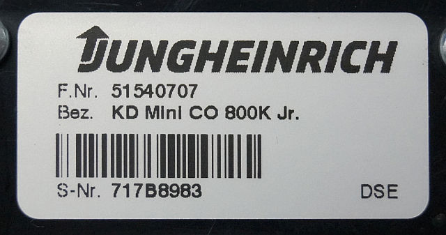 Jungheinrich 51540707 | Display KD mini Co 800K Jr. sn. 717B8983 - Gösterge panosu - Malzeme taşıma ekipmanı: fotoğraf 3 Jungheinrich 51540707 | Display KD mini Co 800K Jr. sn. 717B8983 - Gösterge panosu - Malzeme taşıma ekipmanı: fotoğraf 3