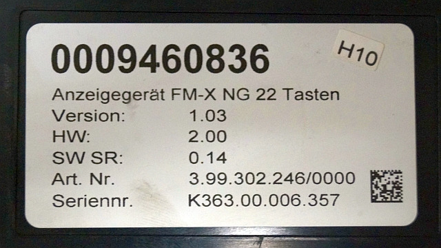 Still 0009460836 | Display V1.03 HW 2.00 Sw. 0.14 399302246/0000 sn K363.00.006 - Gösterge panosu - Malzeme taşıma ekipmanı: fotoğraf 3 Still 0009460836 | Display V1.03 HW 2.00 Sw. 0.14 399302246/0000 sn K363.00.006 - Gösterge panosu - Malzeme taşıma ekipmanı: fotoğraf 3