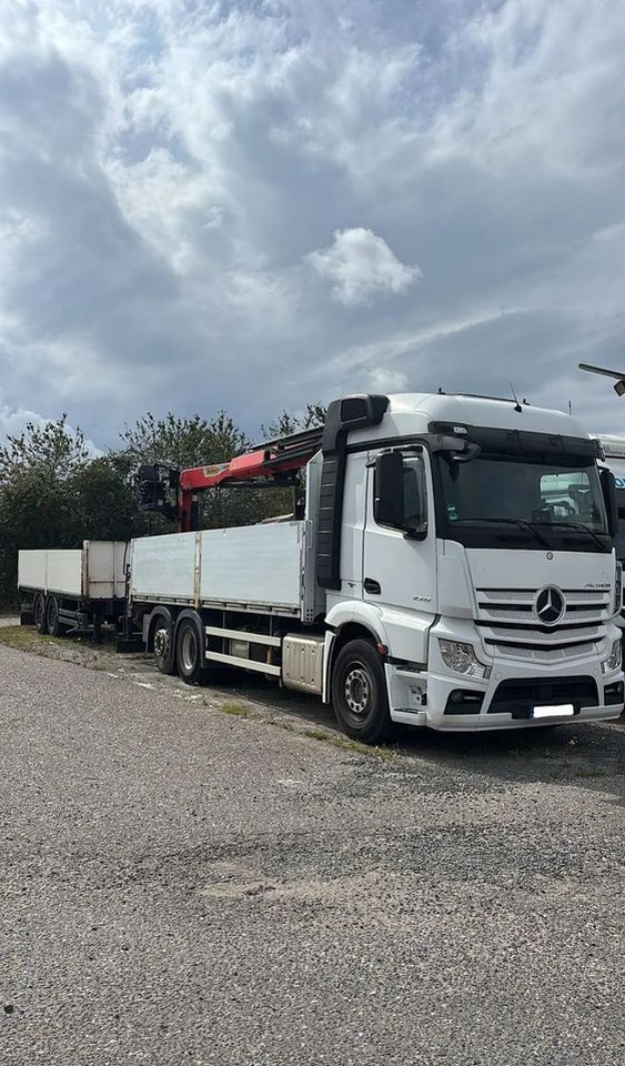 Mercedes-Benz ACTROS 2545 / 6x2 / HDS Palfinger PK 20.501 sterowany radiowo / Przyczepa w zestawie / Euro6/ Przebieg 340 000km - Sal/ Açık kasa kamyon, Vinçli kamyon: fotoğraf 1 Mercedes-Benz ACTROS 2545 / 6x2 / HDS Palfinger PK 20.501 sterowany radiowo / Przyczepa w zestawie / Euro6/ Przebieg 340 000km - Sal/ Açık kasa kamyon, Vinçli kamyon: fotoğraf 1