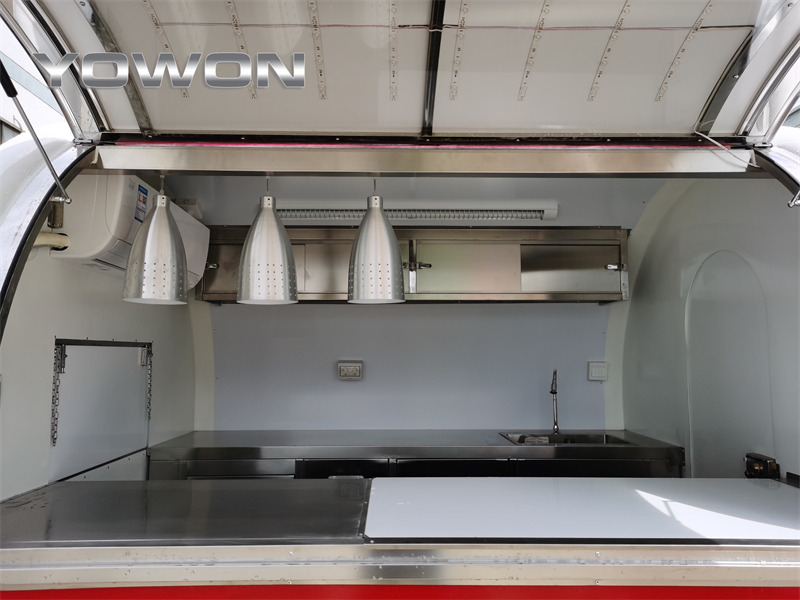 Yeni Büfe karavan nakliyatı için gıda maddeleri YOWON Fully customized food vending cart mobile street fast food trailer: fotoğraf 10