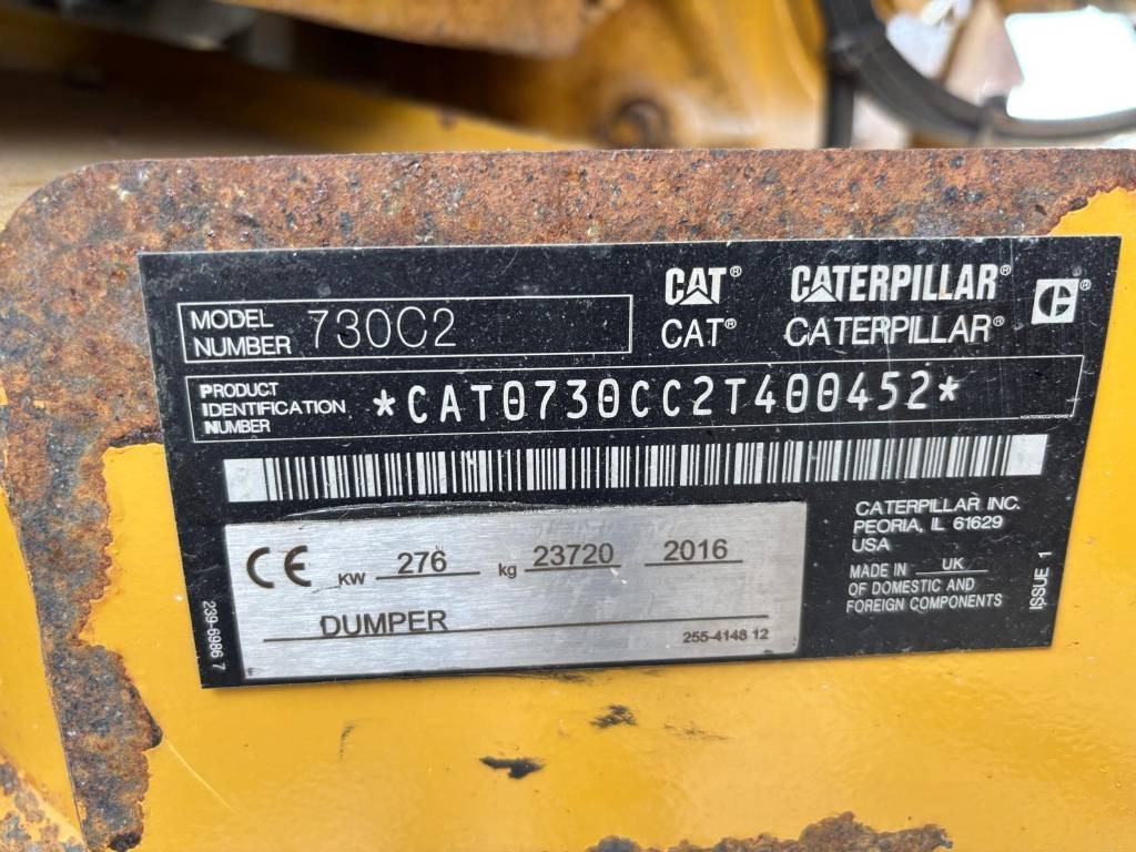 Belden kırma kaya kamyonu CAT 730 C2 (Tailgate): fotoğraf 9