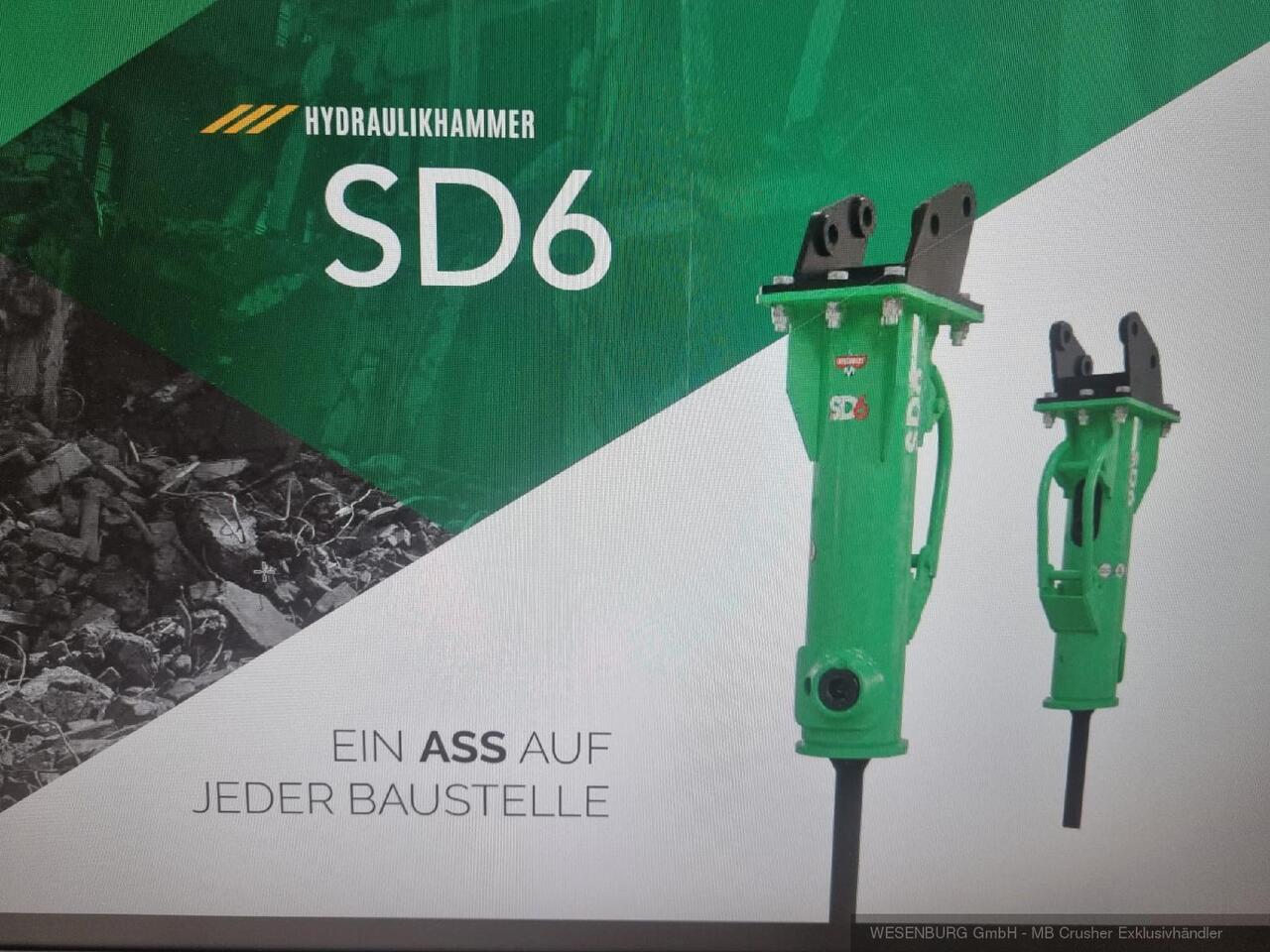 Montabert Hydraulikhammer SD6 Trägerklasse: 0,7 - 1,2 t - Hidrolik kırıcı - İş makinaları: fotoğraf 1 Montabert Hydraulikhammer SD6 Trägerklasse: 0,7 - 1,2 t - Hidrolik kırıcı - İş makinaları: fotoğraf 1