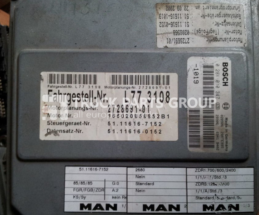 MAN ECU EDC, engine control unit 4 series , L2000, 51116167173, 5111 control unit - Yönetim bloku - Kamyon: fotoğraf 1 MAN ECU EDC, engine control unit 4 series , L2000, 51116167173, 5111 control unit - Yönetim bloku - Kamyon: fotoğraf 1
