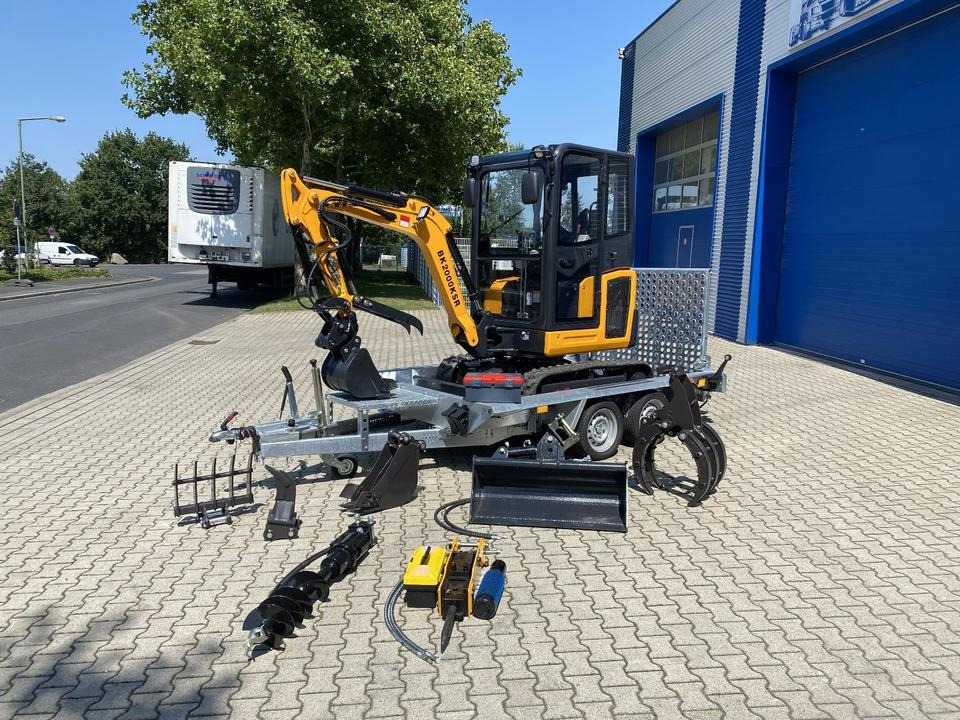 Minibagger BK2000KSR + Tieflader + Zubehör *INKL.19% MWST*BERGER KRAUS*YANMAR*SCHWENKARM* VERSTELLFAHRWERK* - Mini ekskavatör, Römork: fotoğraf 1 Minibagger BK2000KSR + Tieflader + Zubehör *INKL.19% MWST*BERGER KRAUS*YANMAR*SCHWENKARM* VERSTELLFAHRWERK* - Mini ekskavatör, Römork: fotoğraf 1