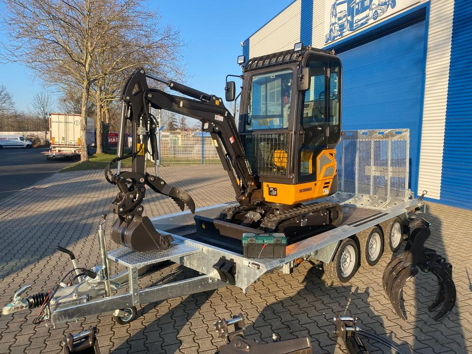 Minibagger BK2000NKSR + Tieflader + Zubehör *INKL.19% MWST*BERGER KRAUS*KUBOTA* KLIMA*SCHWENKARM*VERSTELLFAHRWERK* - Mini ekskavatör, Römork: fotoğraf 4 Minibagger BK2000NKSR + Tieflader + Zubehör *INKL.19% MWST*BERGER KRAUS*KUBOTA* KLIMA*SCHWENKARM*VERSTELLFAHRWERK* - Mini ekskavatör, Römork: fotoğraf 4