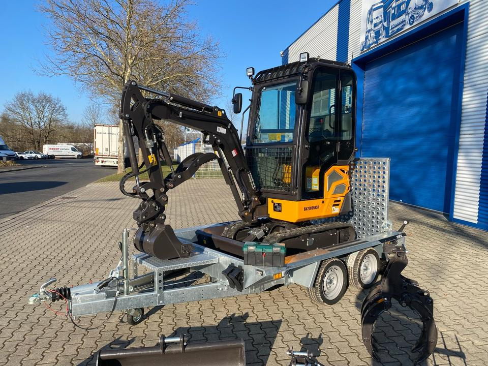 Minibagger BK2000NKSR + Tieflader + Zubehör *INKL.19% MWST*BERGER KRAUS*KUBOTA* KLIMA*SCHWENKARM*VERSTELLFAHRWERK* - Mini ekskavatör, Römork: fotoğraf 3 Minibagger BK2000NKSR + Tieflader + Zubehör *INKL.19% MWST*BERGER KRAUS*KUBOTA* KLIMA*SCHWENKARM*VERSTELLFAHRWERK* - Mini ekskavatör, Römork: fotoğraf 3
