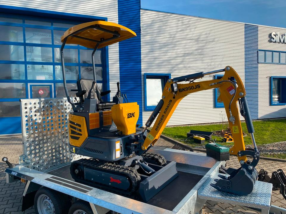 Minibagger BK950JS + Tieflader + Zubehör *INKL.19% MWST*BERGER KRAUS*JOYSTICK*SOFORT!* - Mini ekskavatör, Römork: fotoğraf 5 Minibagger BK950JS + Tieflader + Zubehör *INKL.19% MWST*BERGER KRAUS*JOYSTICK*SOFORT!* - Mini ekskavatör, Römork: fotoğraf 5