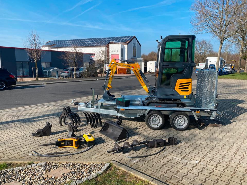 Minibagger BK950KS + Tieflader + Zubehör *INKL.19% MWST*BERGER KRAUS*KABINE*SOFORT!* - Mini ekskavatör, Römork: fotoğraf 3 Minibagger BK950KS + Tieflader + Zubehör *INKL.19% MWST*BERGER KRAUS*KABINE*SOFORT!* - Mini ekskavatör, Römork: fotoğraf 3